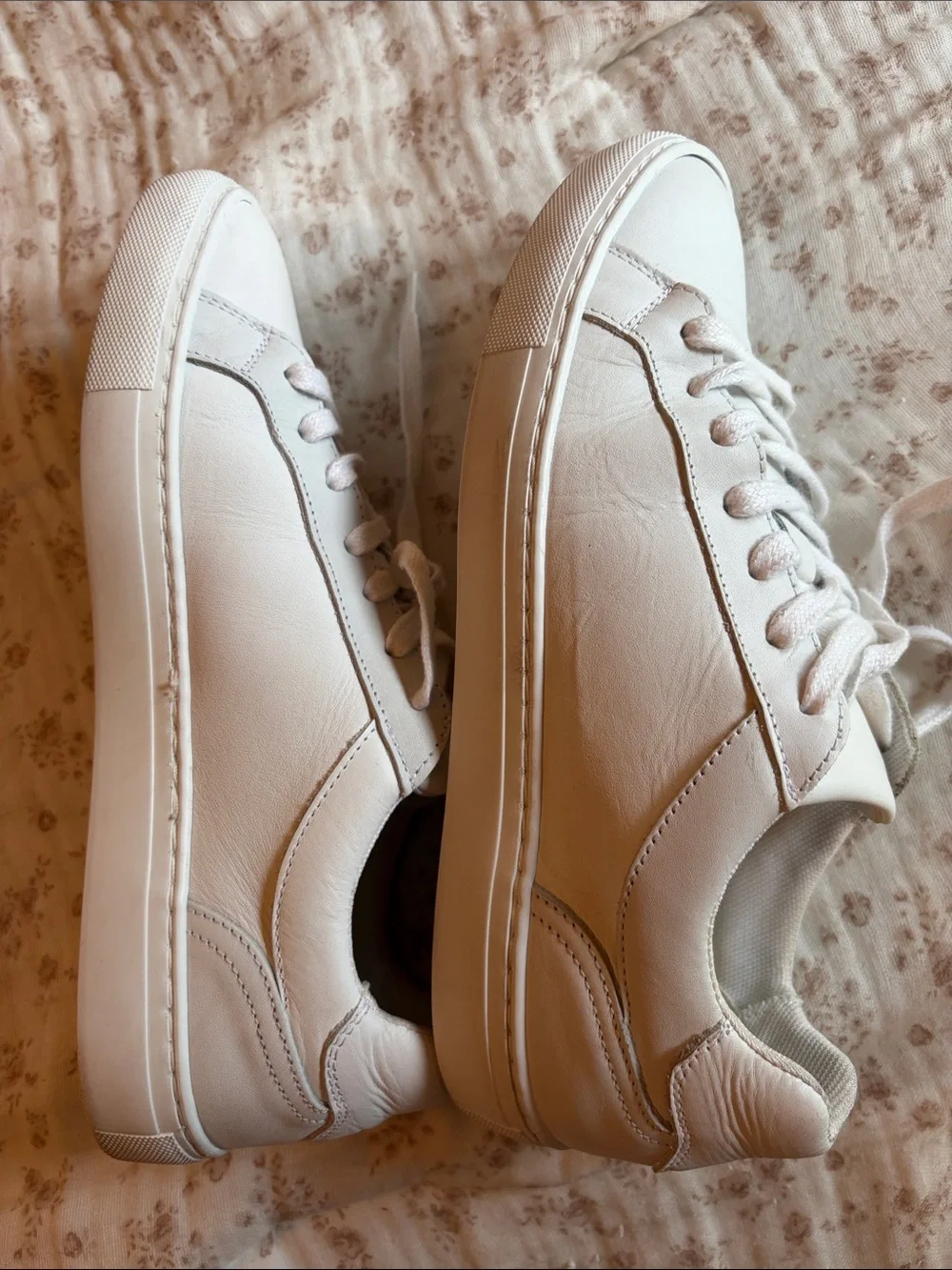 Avellini Women's White Leather Athletic Sneakers